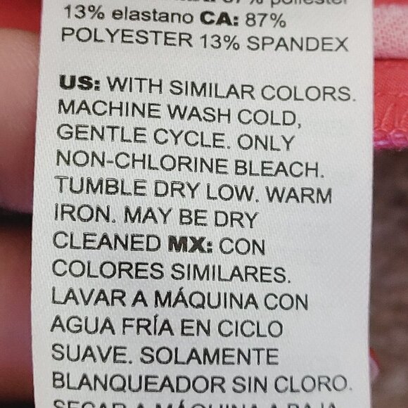 Chico's Coral Cropped Pants Sz 0 US 4 Outdoor Lightweight Hiking Tie Waist EUC - Picture 10 of 11